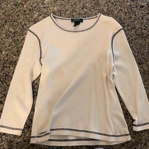 Ralph Lauren White Knit Long Sleeve